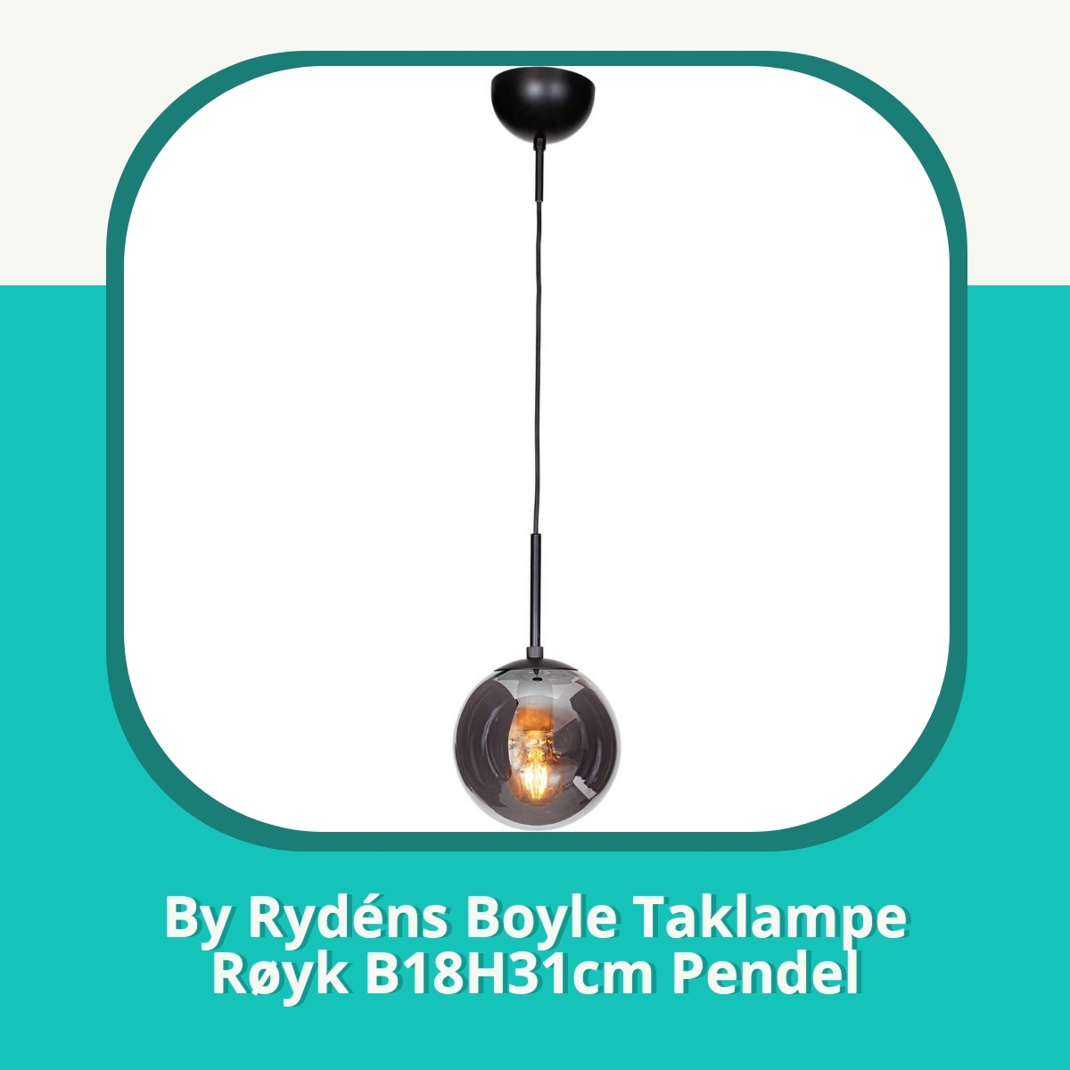 Anmeldelse af By Rydéns Boyle Taklampe Røyk B18H31cm Pendel