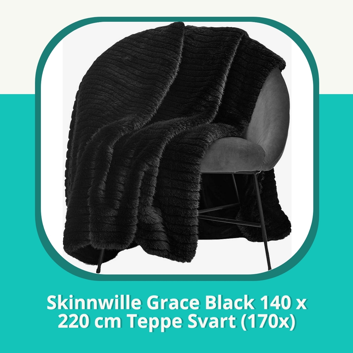 Anmeldelse af Skinnwille Grace Black 140 x 220 cm Teppe Svart (170x)