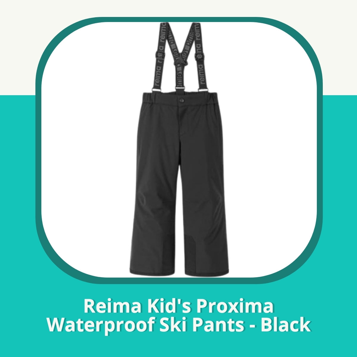 Anmeldelse af Reima Kid's Proxima Waterproof Ski Pants - Black