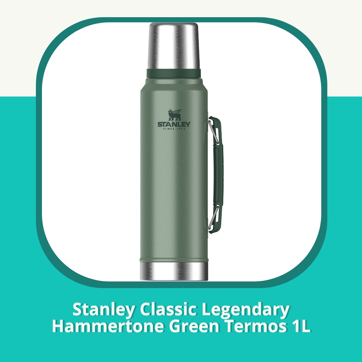 Anmeldelse af Stanley Classic Legendary Hammertone Green Termos 1L