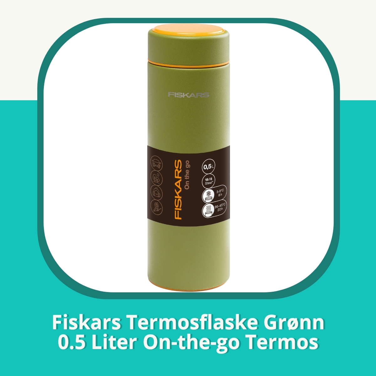 Anmeldelse af Fiskars Termosflaske Grønn 0.5 Liter On-the-go Termos