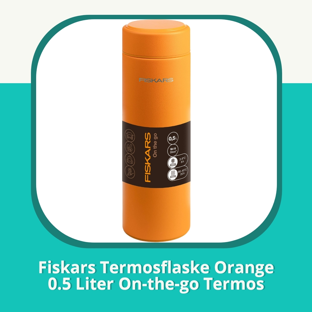Anmeldelse Fiskars Termosflaske Orange 0.5 Liter On-the-go Termos
