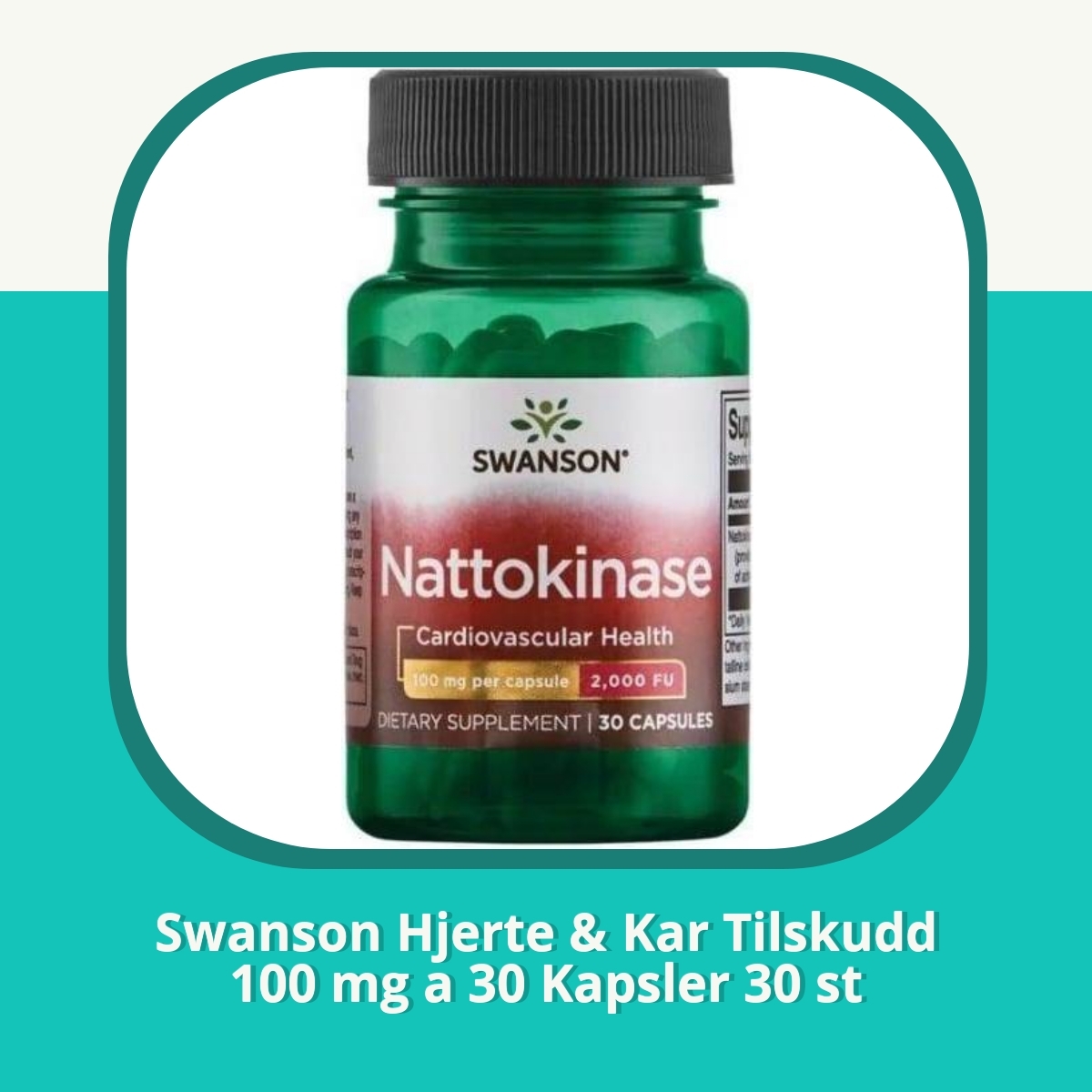 Anmeldelse af Swanson Hjerte & Kar Tilskudd 100 mg a 30 Kapsler 30 st