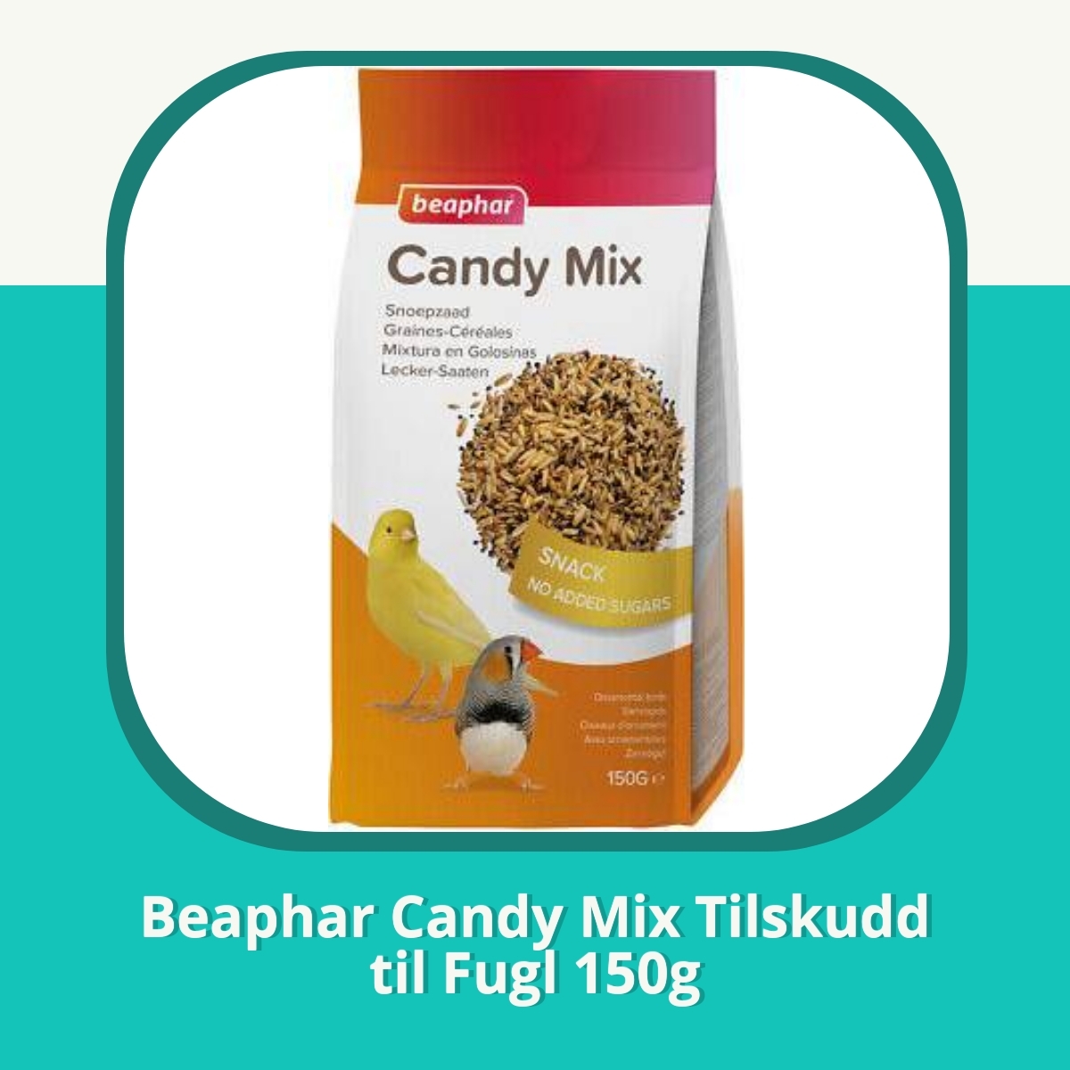 Anmeldelse af Beaphar Candy Mix Tilskudd til Fugl 150g