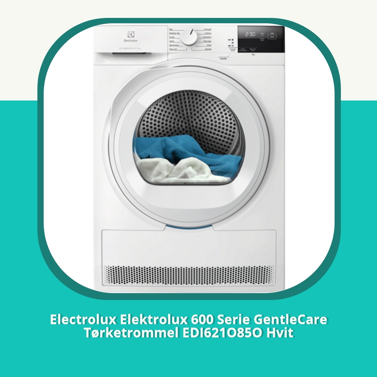 Anmeldelse Electrolux Elektrolux 600 Serie GentleCare Tørketrommel EDI621O85O Hvit