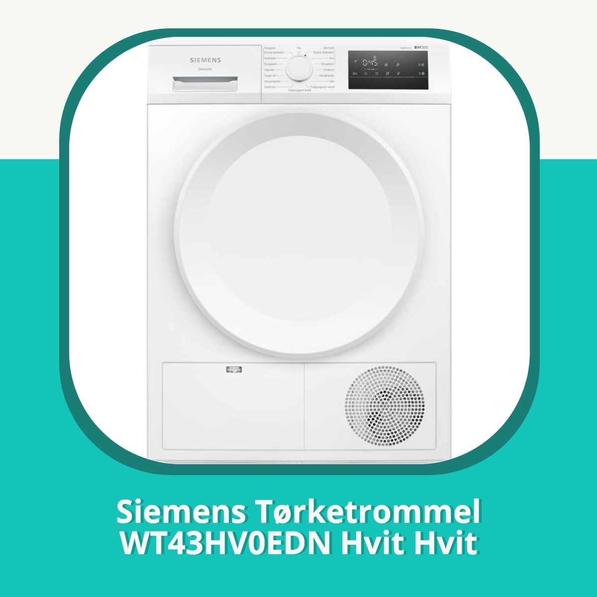 Anmeldelse af Siemens Tørketrommel WT43HV0EDN Hvit Hvit