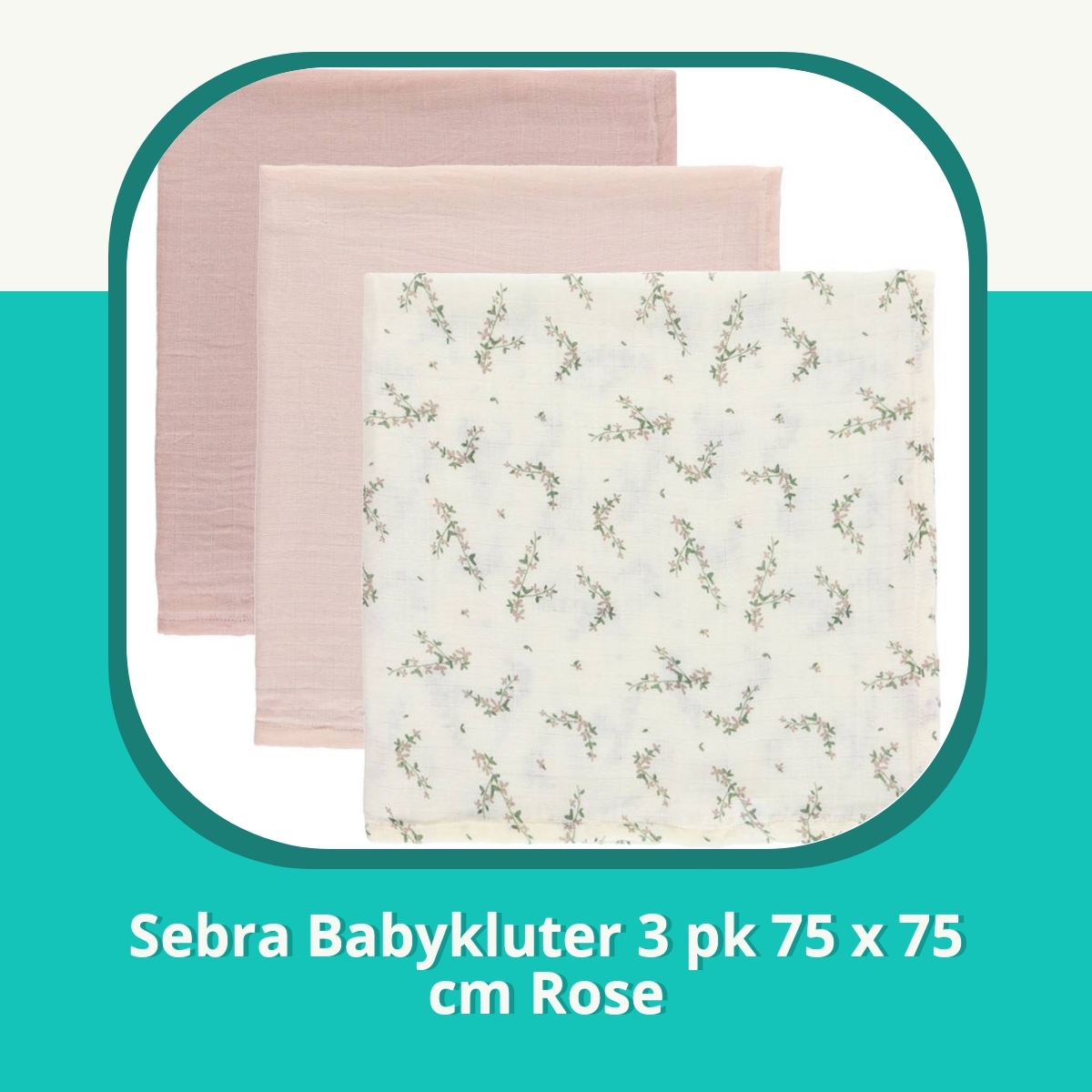 Anmeldelse af Sebra Babykluter 3 pk 75 x 75 cm Rose