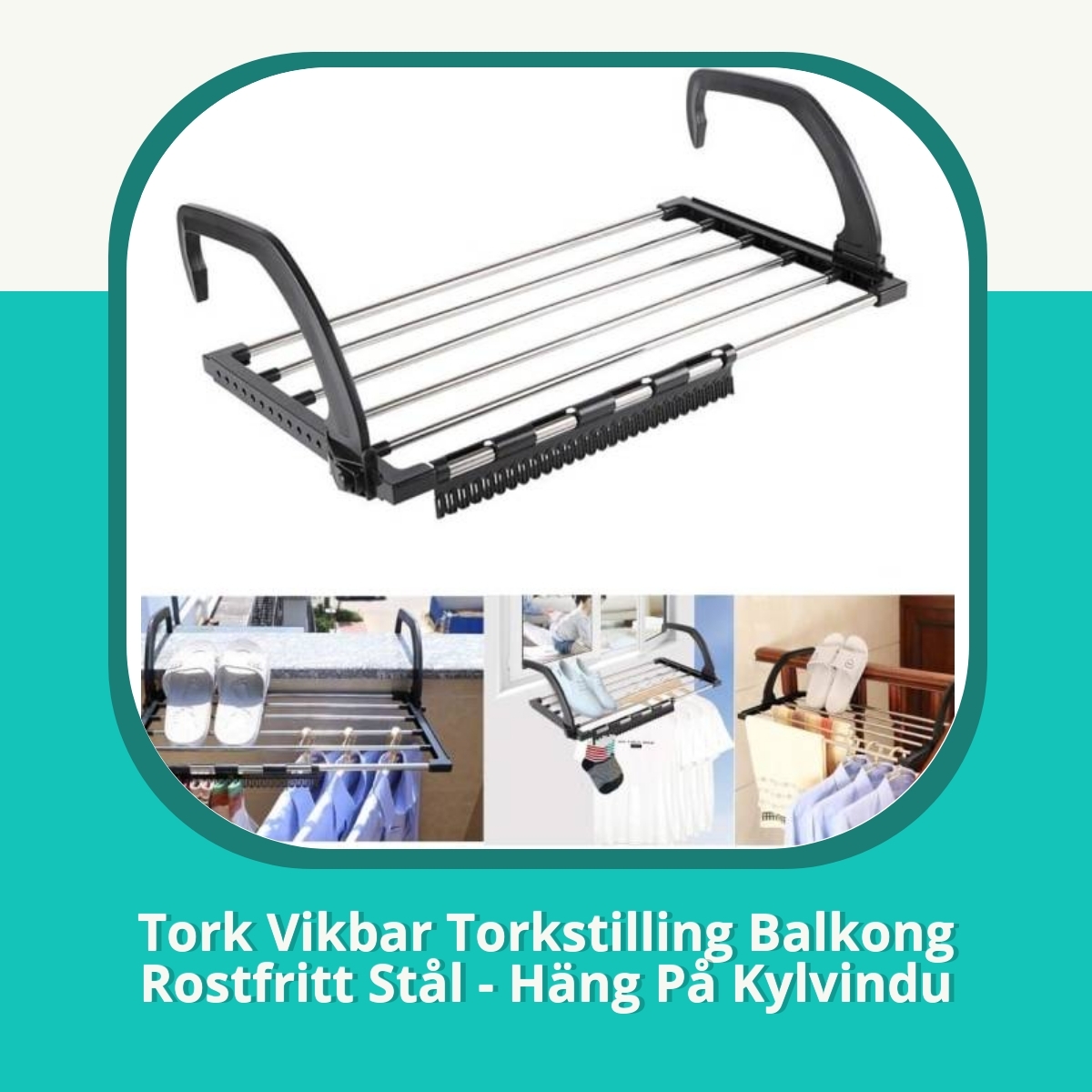 Anmeldelse Tork Vikbar Torkstilling Balkong Rostfritt Stål - Häng På Kylvindu