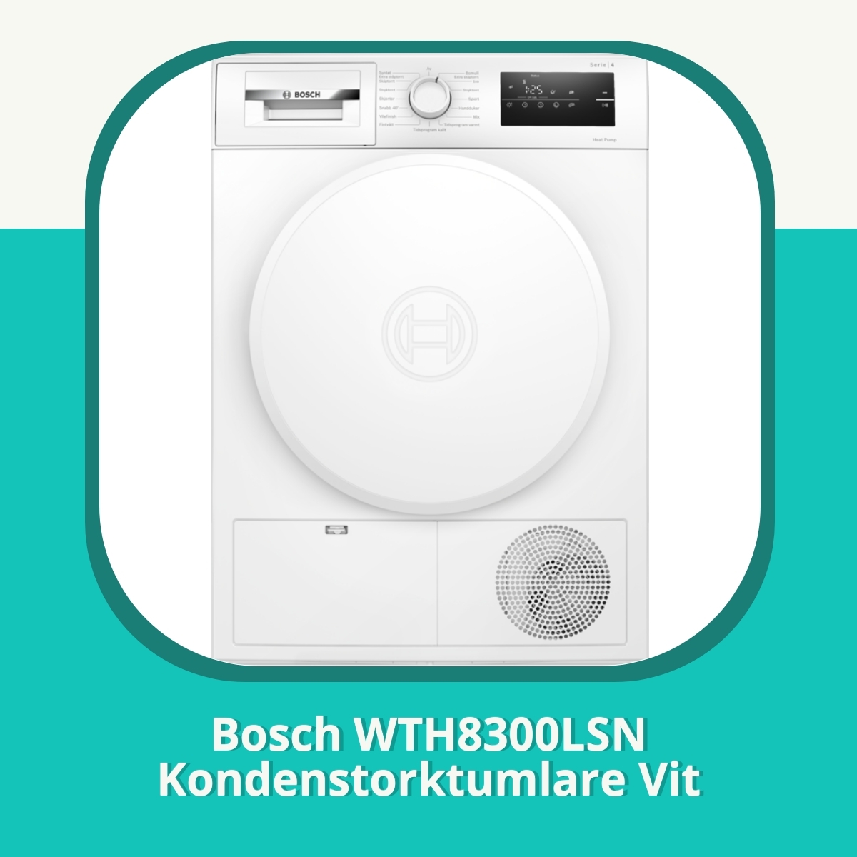 Recension af Bosch WTH8300LSN Kondenstorktumlare Vit