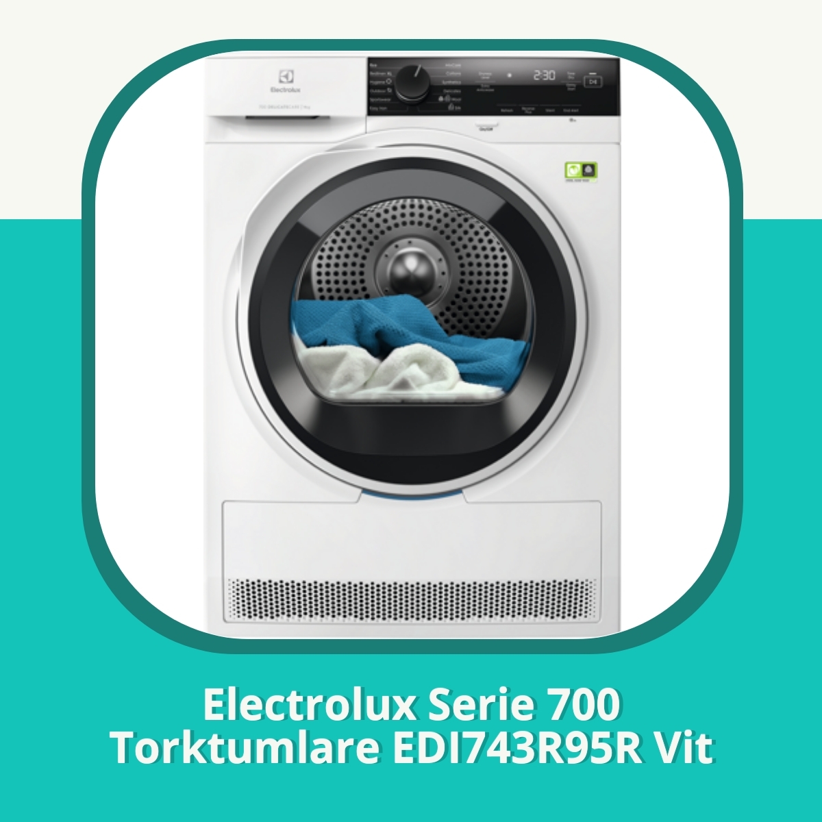 Recension af Electrolux Serie 700 Torktumlare EDI743R95R Vit