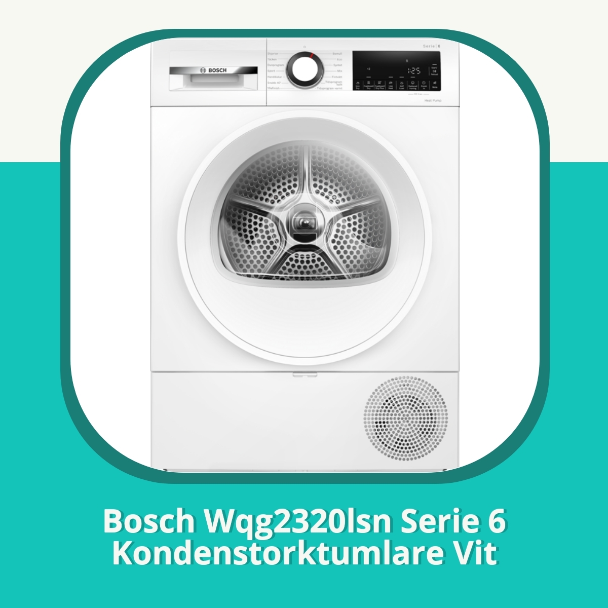 Recension af Bosch Wqg2320lsn Serie 6 Kondenstorktumlare Vit