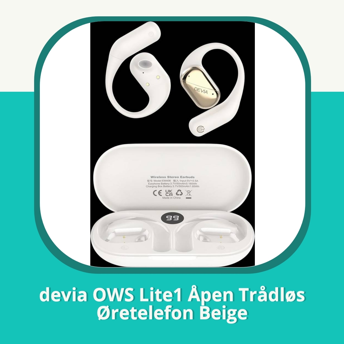 Anmeldelse af devia OWS Lite1 Åpen Trådløs Øretelefon Beige