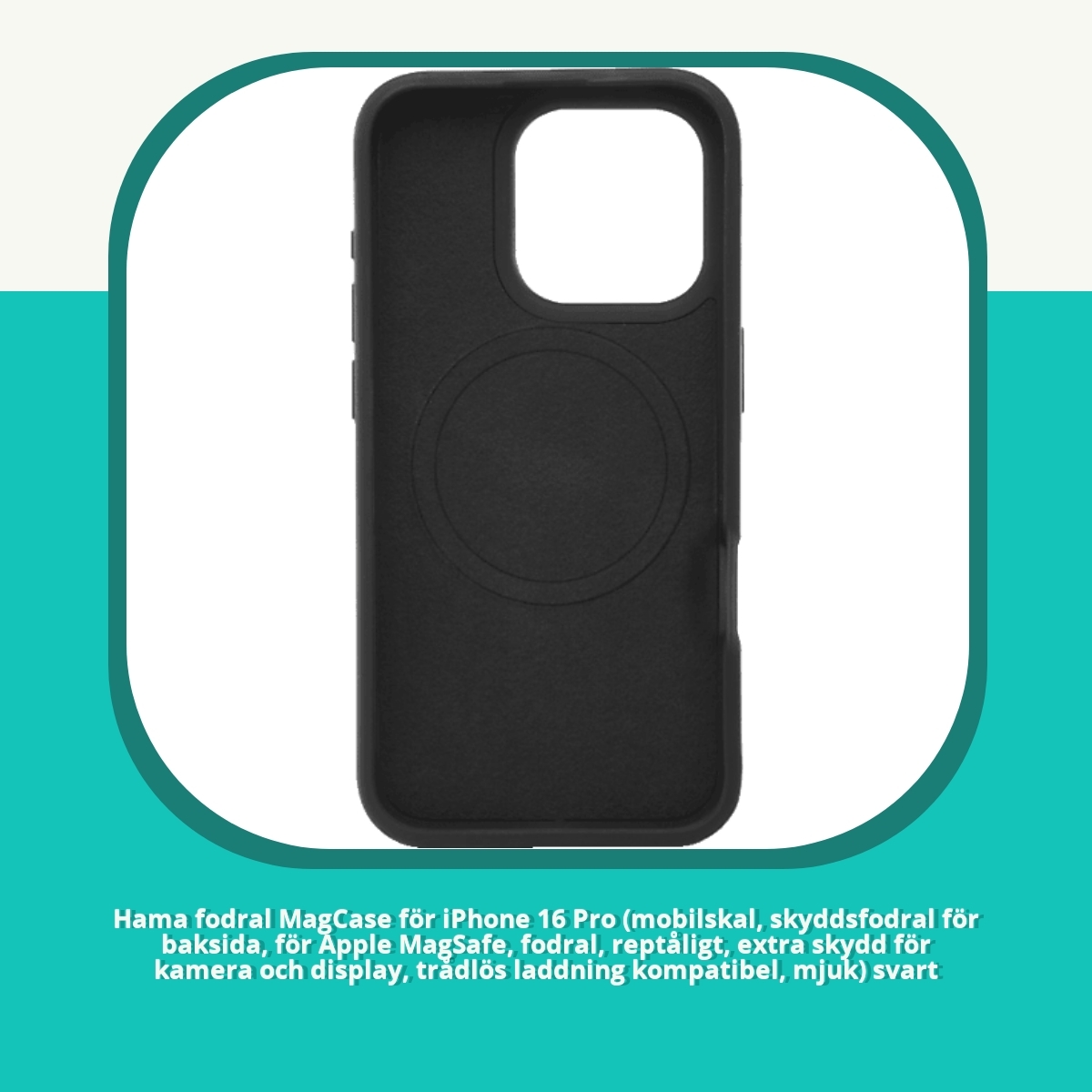 Recension af Hama fodral MagCase för iPhone 16 Pro (mobilskal, skyddsfodral för baksida, för Apple MagSafe, fodral, reptåligt, extra skydd för kamera och display, trådlös laddning kompatibel, mjuk) svart