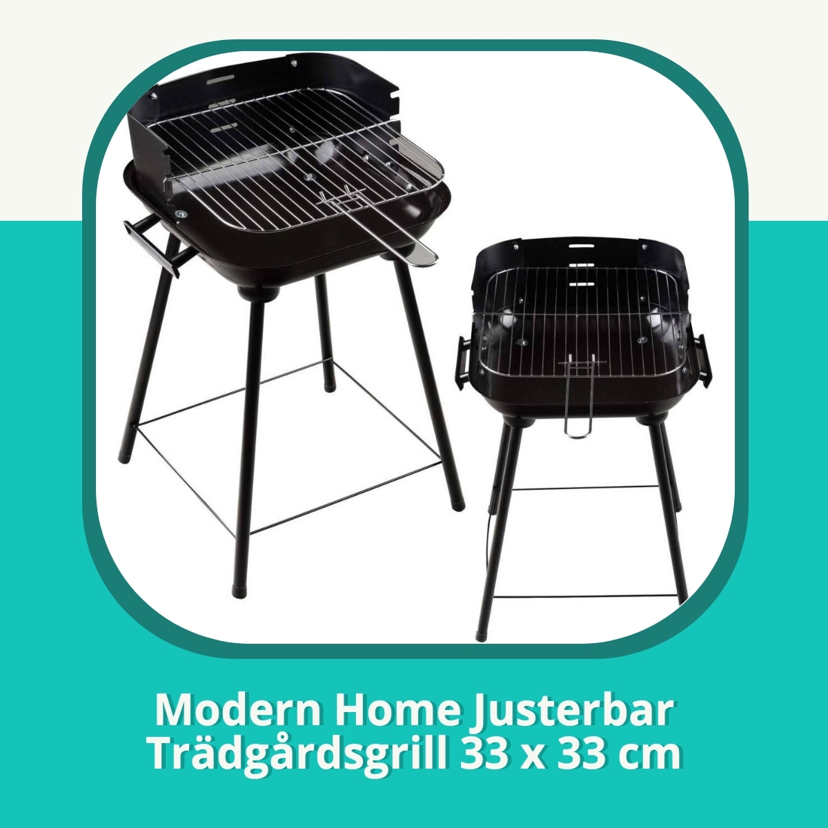 Recension af Modern Home Justerbar Trädgårdsgrill 33 x 33 cm
