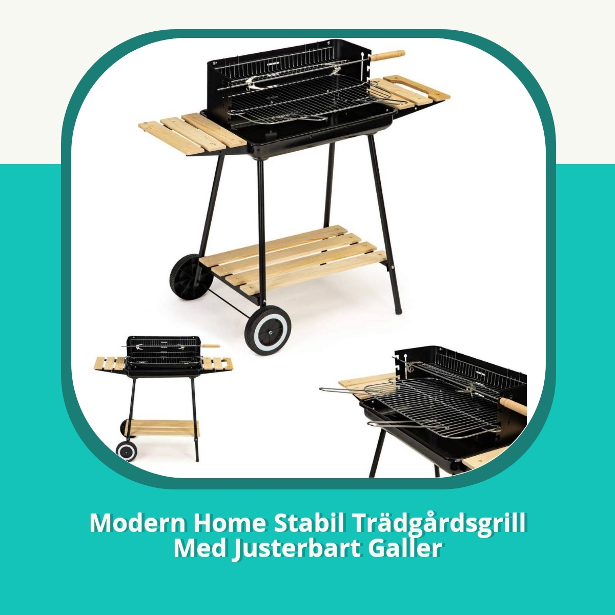 Recension af Modern Home Stabil Trädgårdsgrill Med Justerbart Galler
