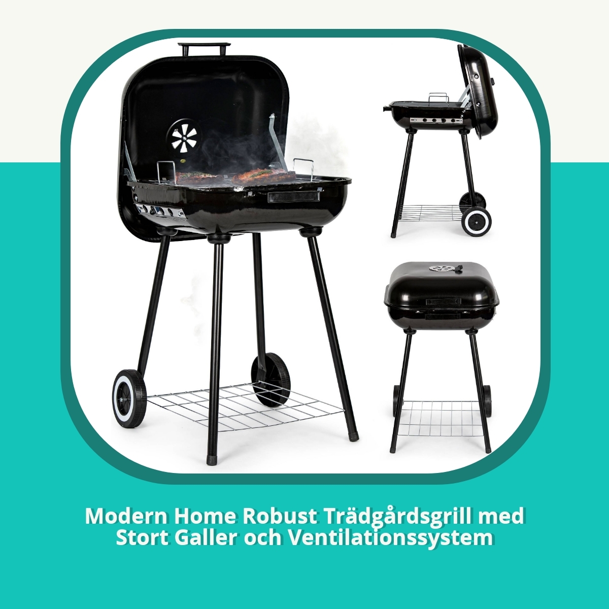 Recension af Modern Home Robust Trädgårdsgrill med Stort Galler och Ventilationssystem