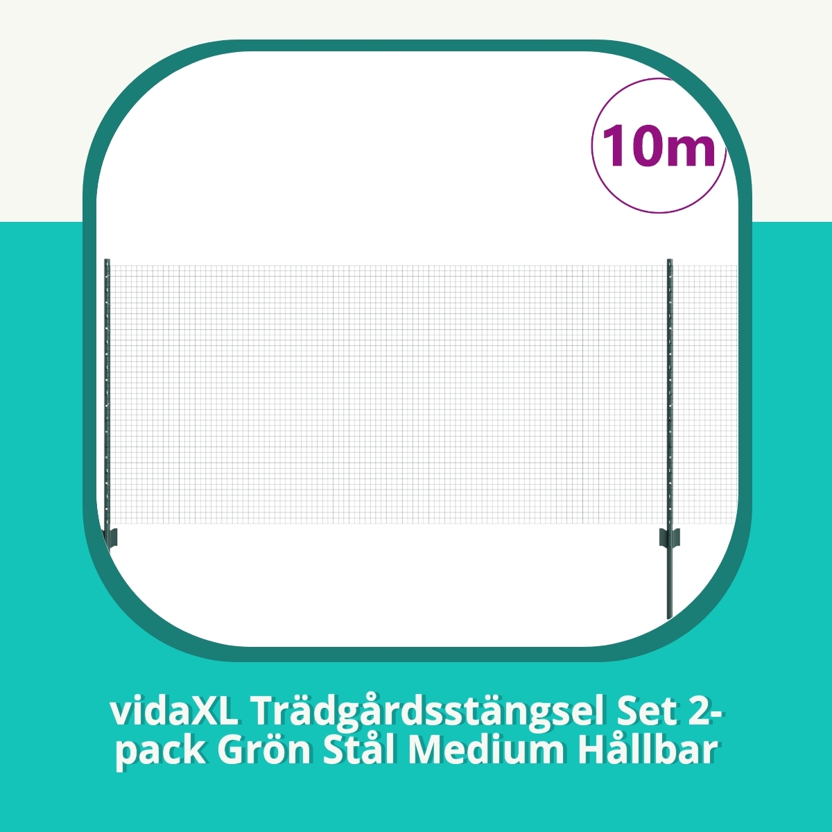 Recension af vidaXL Trädgårdsstängsel Set 2-pack Grön Stål Medium Hållbar