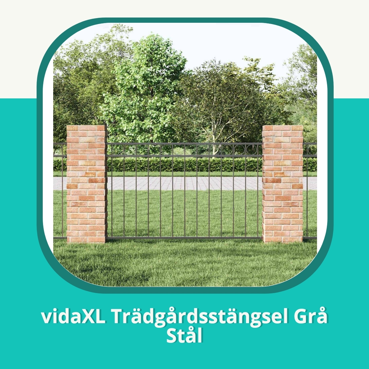 Recension af vidaXL Trädgårdsstängsel Grå Stål