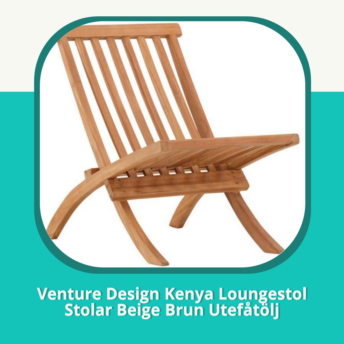 Recension Venture Design Kenya Loungestol Stolar Beige Brun Utefåtölj