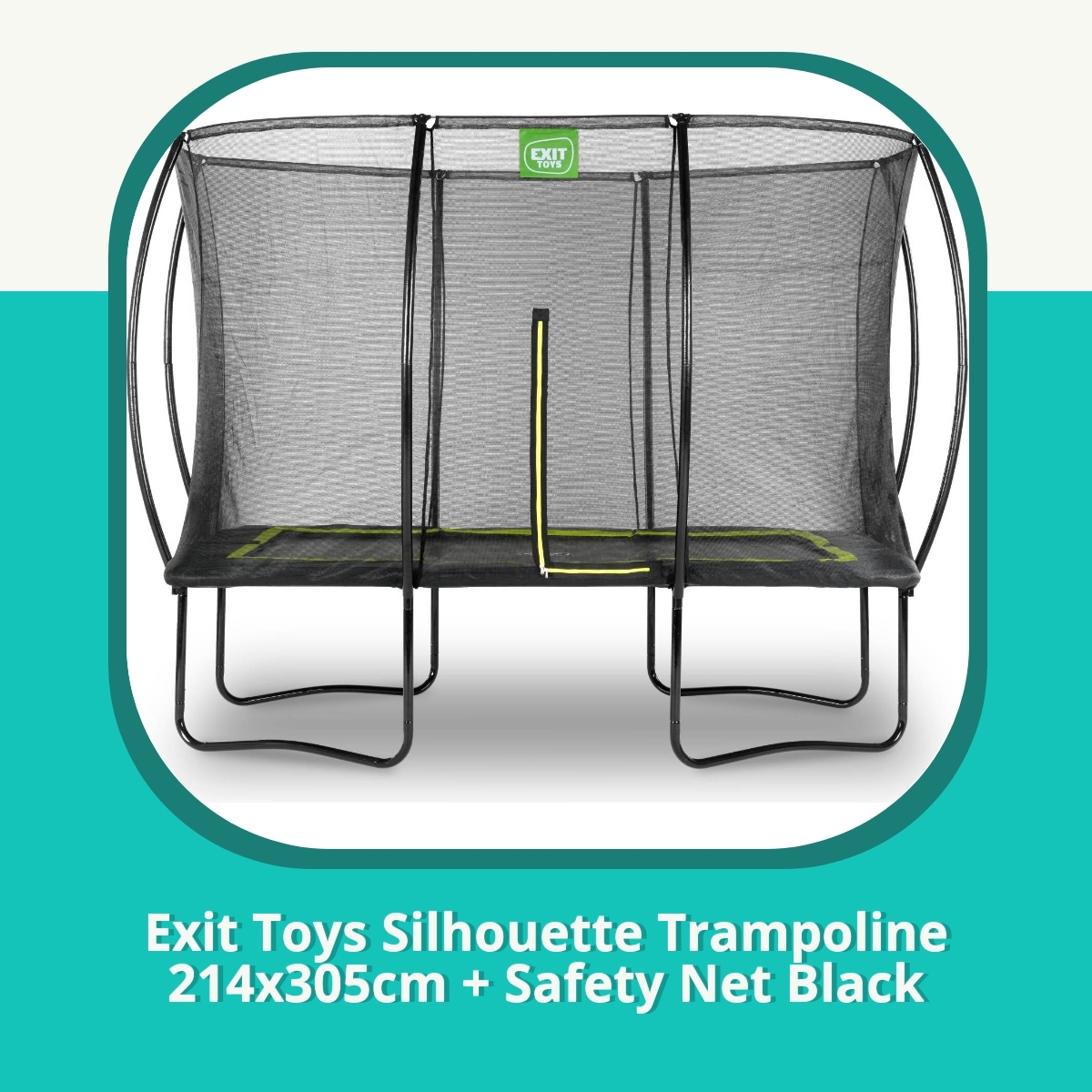 Recension Exit Toys Silhouette Trampoline 214x305cm + Safety Net Black