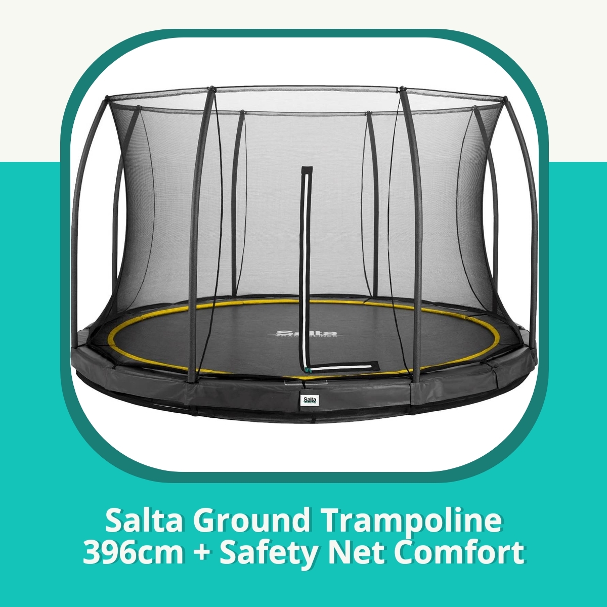 Anmeldelse af Salta Ground Trampoline 396cm + Safety Net Comfort