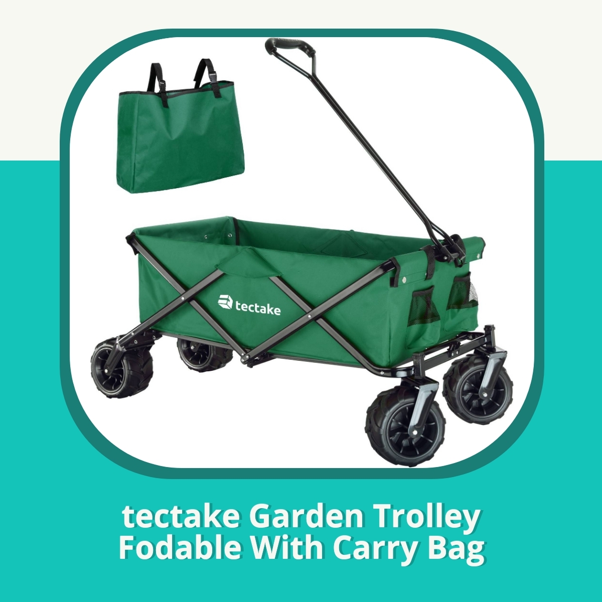 Anmeldelse af tectake Garden Trolley Fodable With Carry Bag
