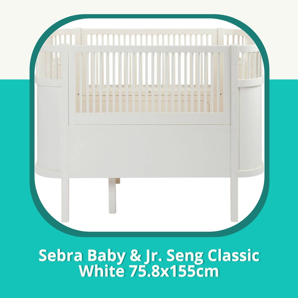 Anmeldelse af Sebra Baby & Jr. Seng Classic White 75.8x155cm