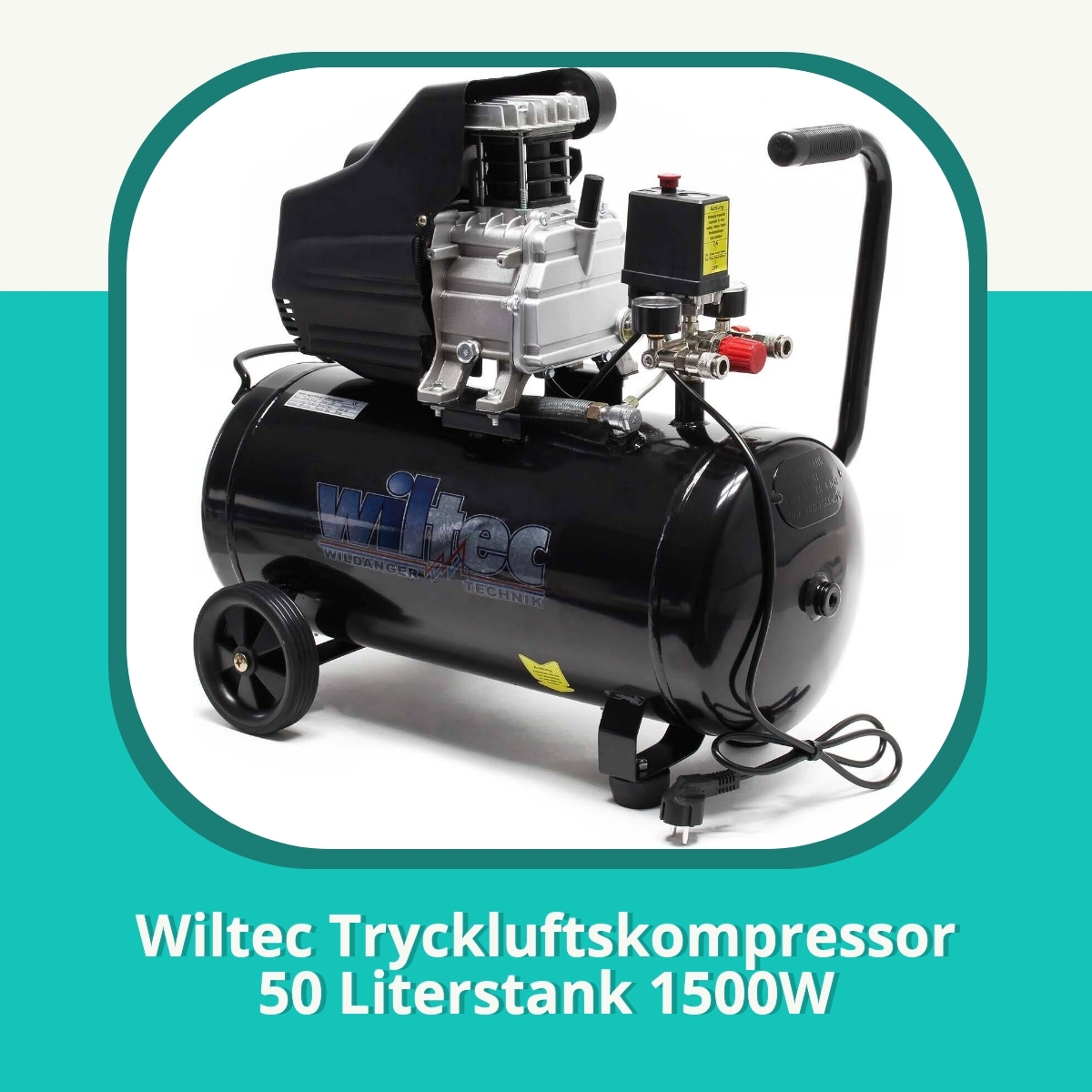 Recension af Wiltec Tryckluftskompressor 50 Literstank 1500W