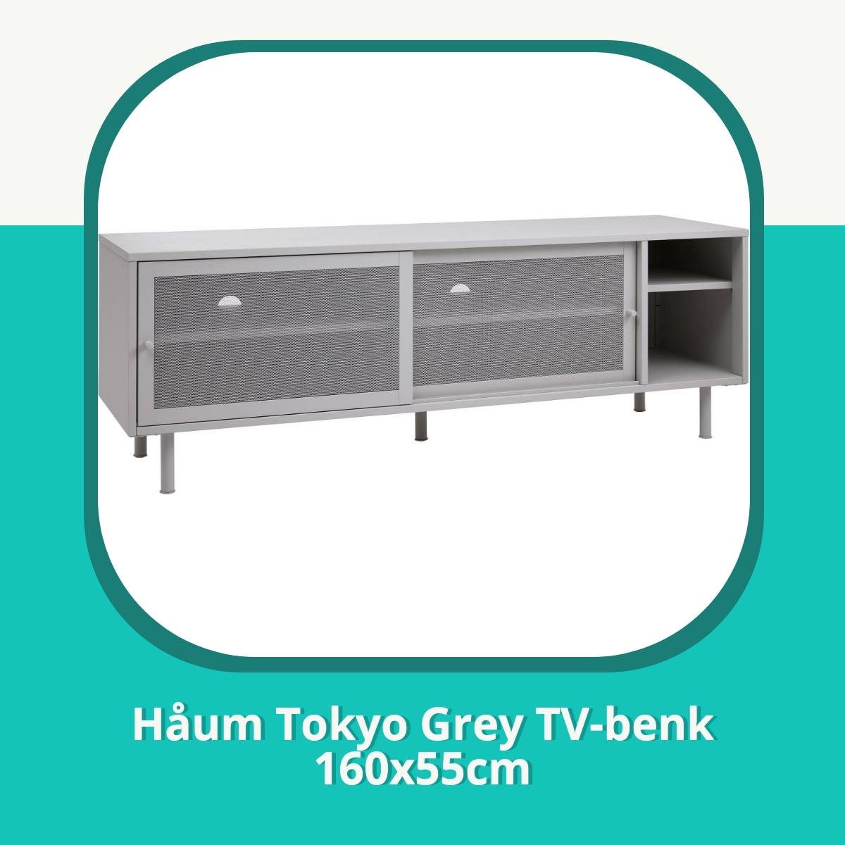 Anmeldelse af Håum Tokyo Grey TV-benk 160x55cm