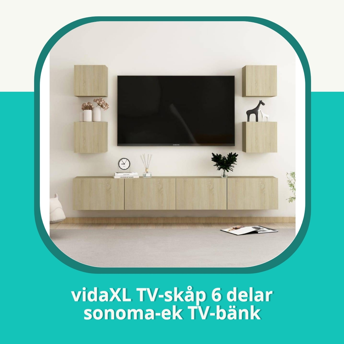 Recension af vidaXL TV-skåp 6 delar sonoma-ek TV-bänk