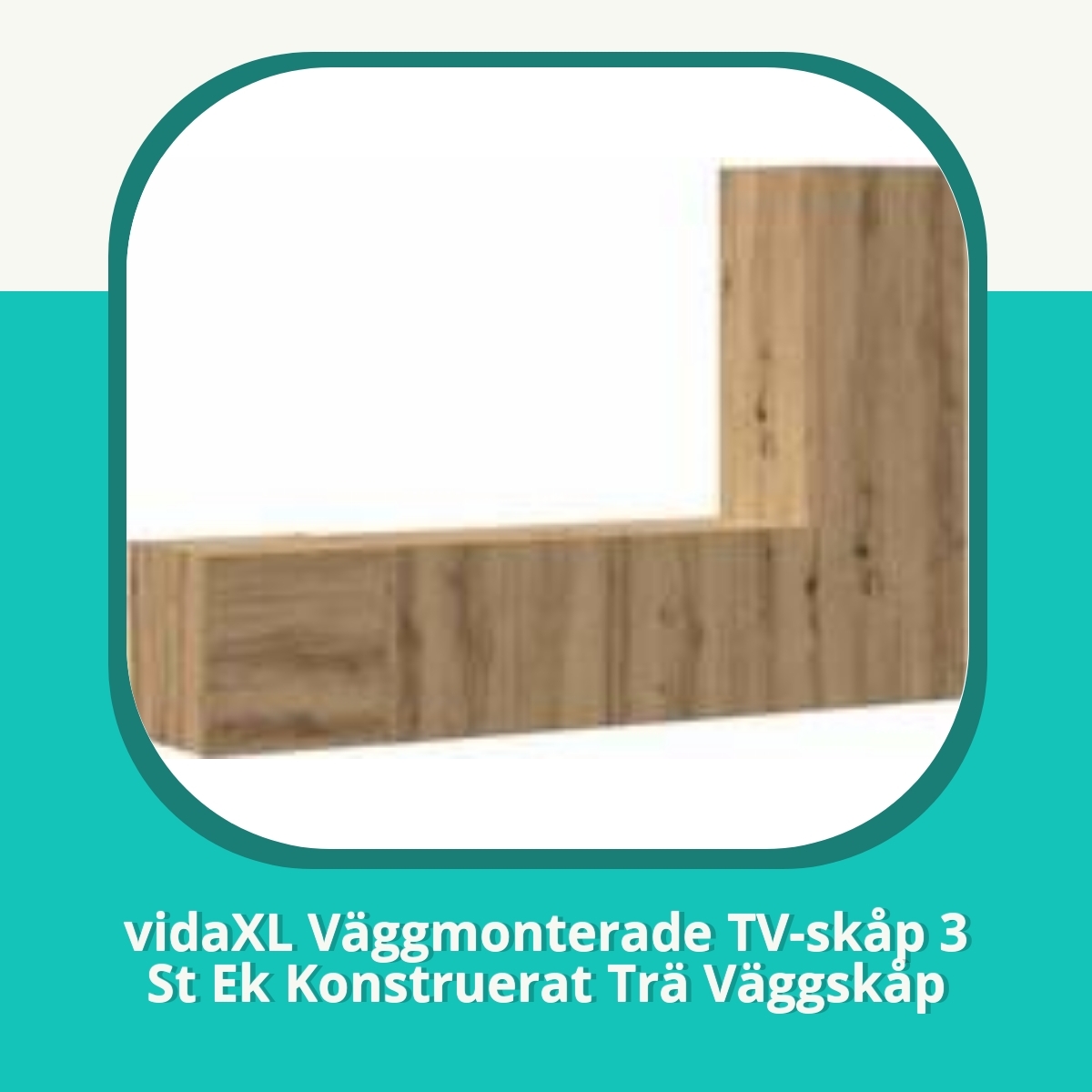 Recension af vidaXL Väggmonterade TV-skåp 3 St Ek Konstruerat Trä Väggskåp