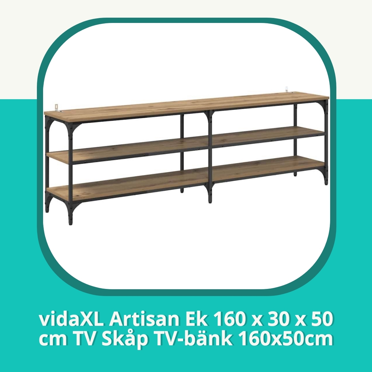 Recension af vidaXL Artisan Ek 160 x 30 x 50 cm TV Skåp TV-bänk 160x50cm
