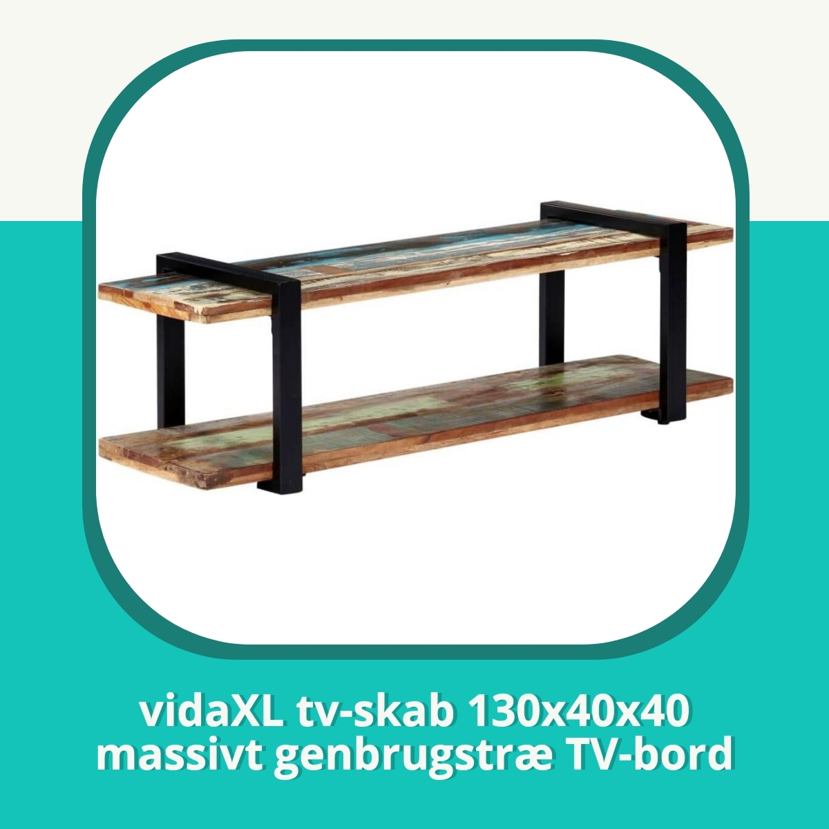 Anmeldelse af vidaXL tv-skab 130x40x40 massivt genbrugstræ TV-bord