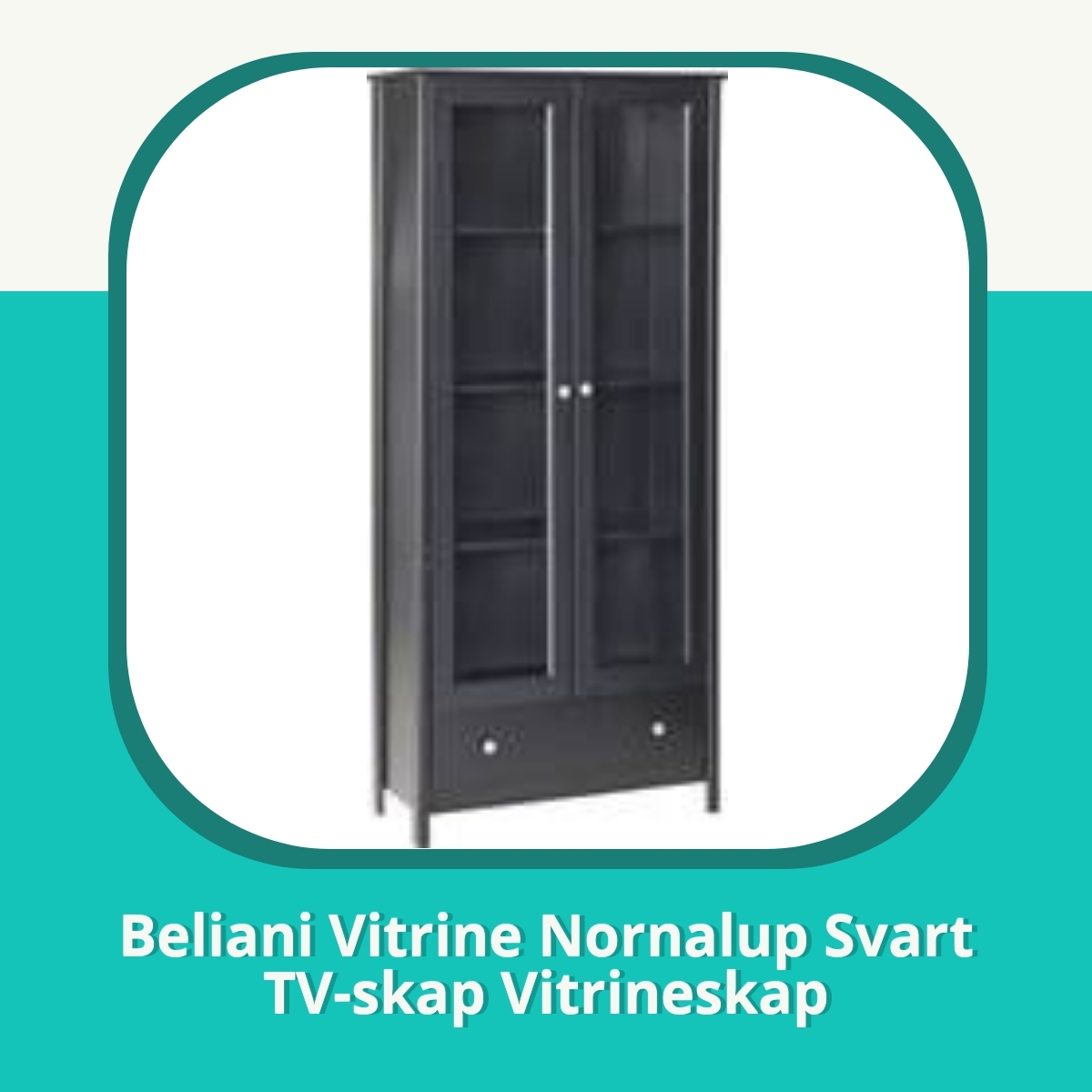 Anmeldelse af Beliani Vitrine Nornalup Svart TV-skap Vitrineskap