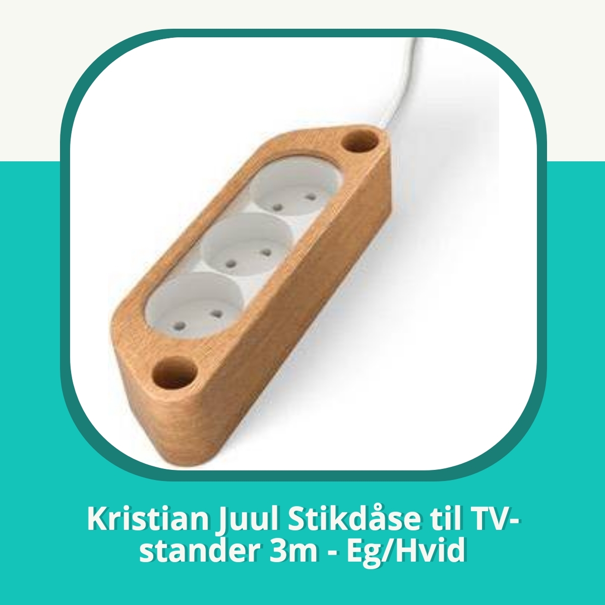 Anmeldelse af Kristian Juul Stikdåse til TV-stander 3m - Eg/Hvid