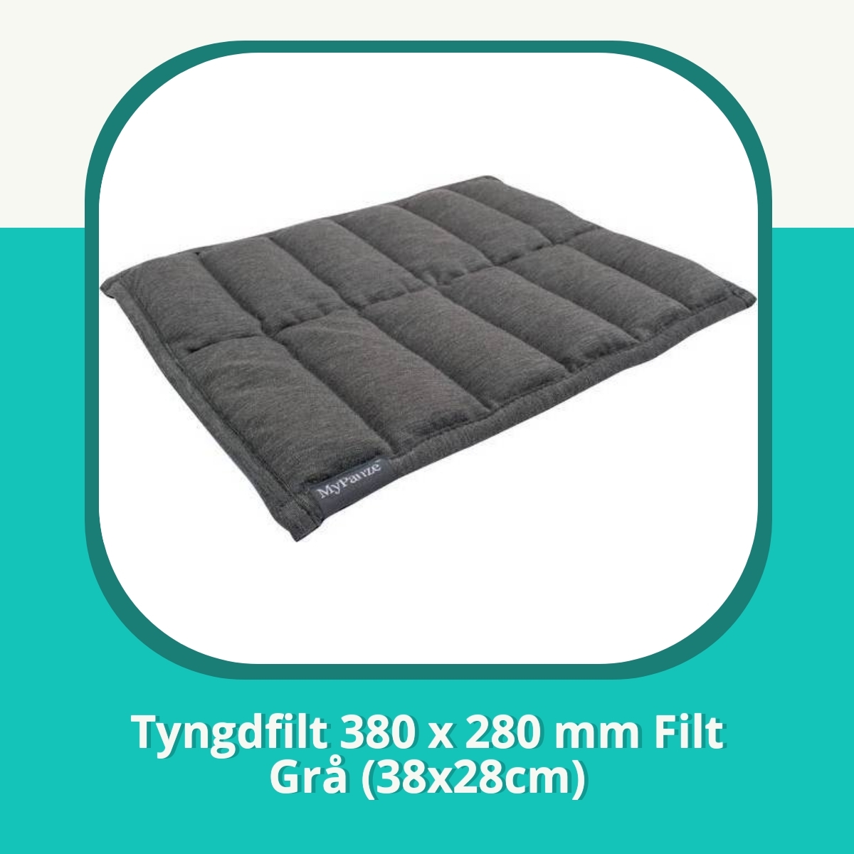 Recension af Tyngdfilt 380 x 280 mm Filt Grå (38x28cm)