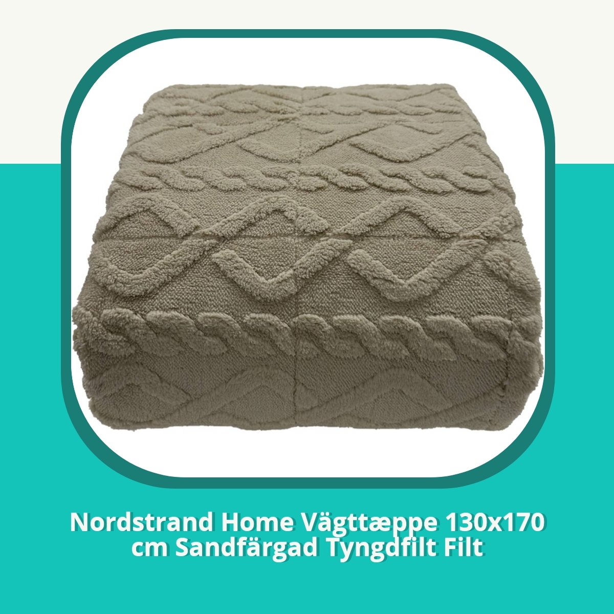 Recension af Nordstrand Home Vägttæppe 130x170 cm Sandfärgad Tyngdfilt Filt