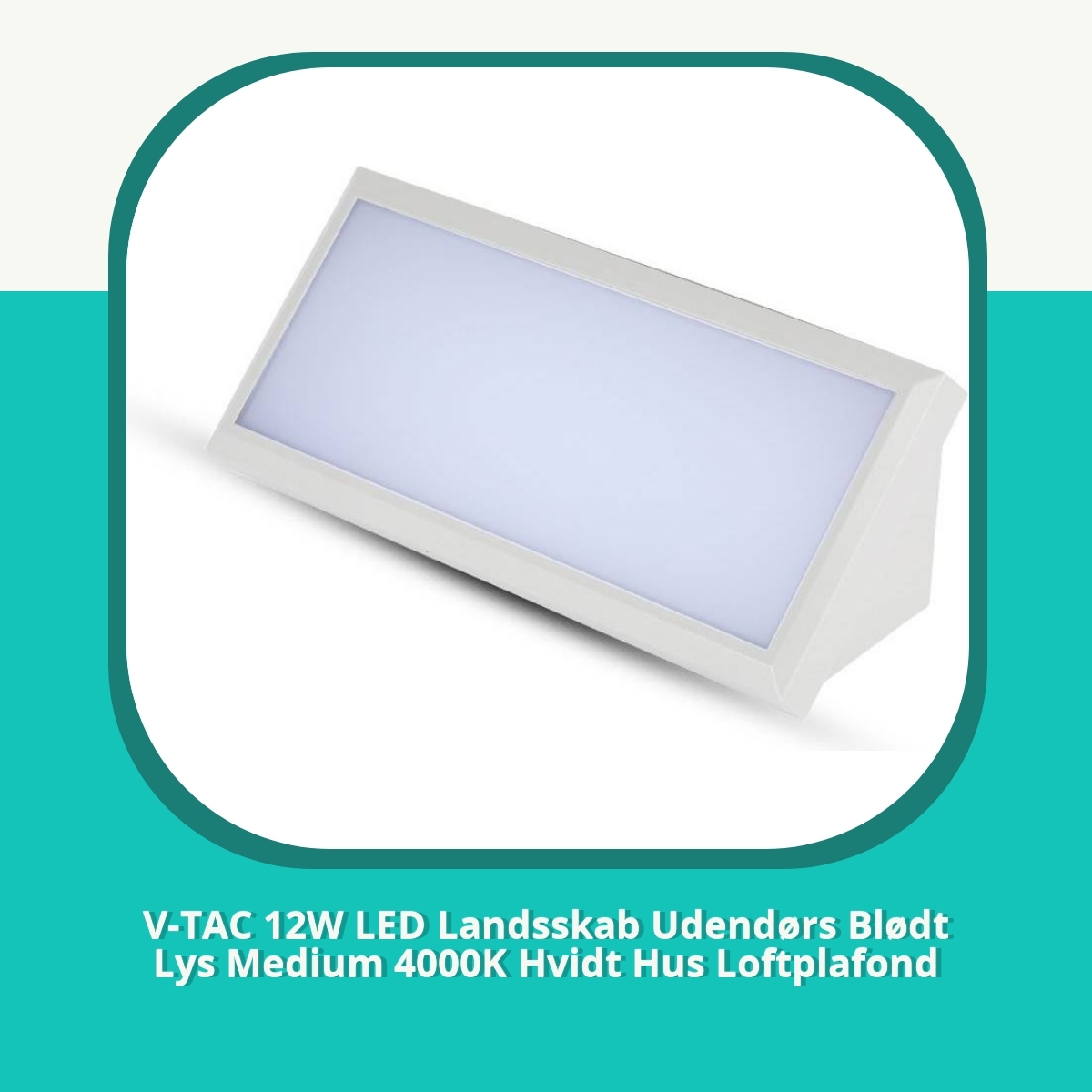 Anmeldelse af V-TAC 12W LED Landsskab Udendørs Blødt Lys Medium 4000K Hvidt Hus Loftplafond