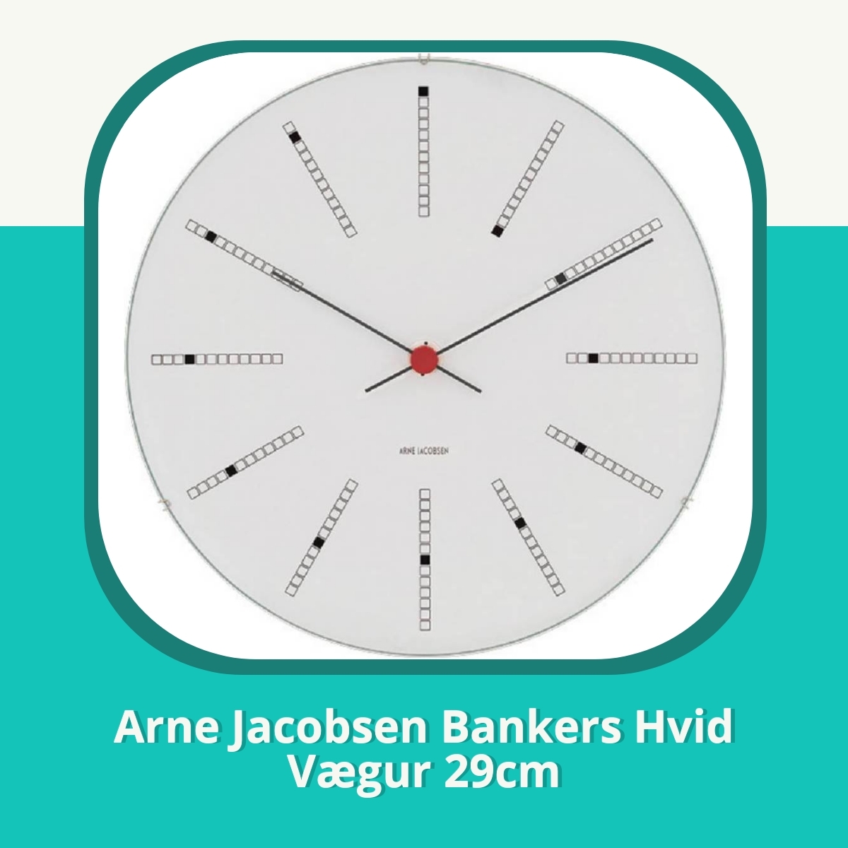 Anmeldelse af Arne Jacobsen Bankers Hvid Vægur 29cm