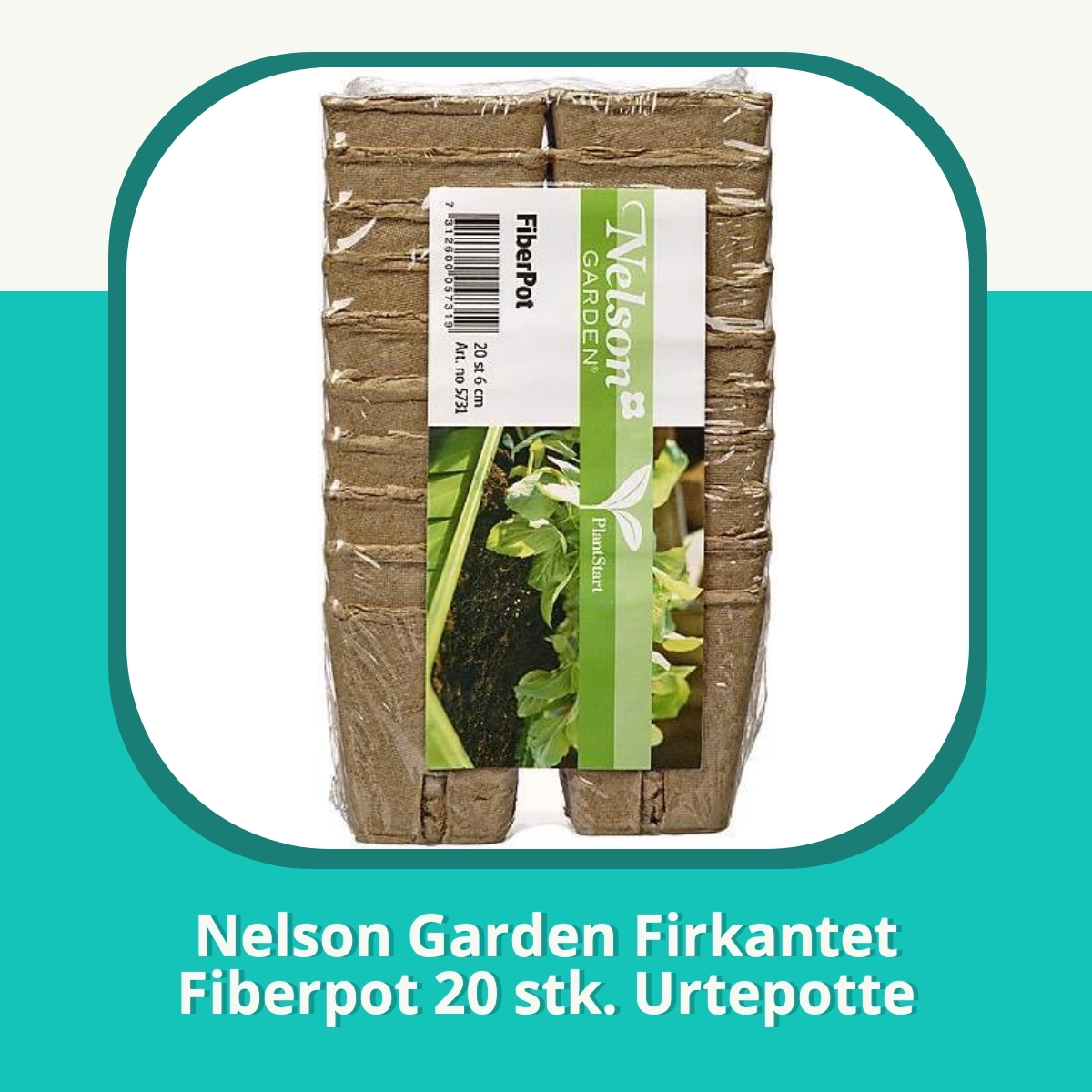 Anmeldelse af Nelson Garden Firkantet Fiberpot 20 stk. Urtepotte