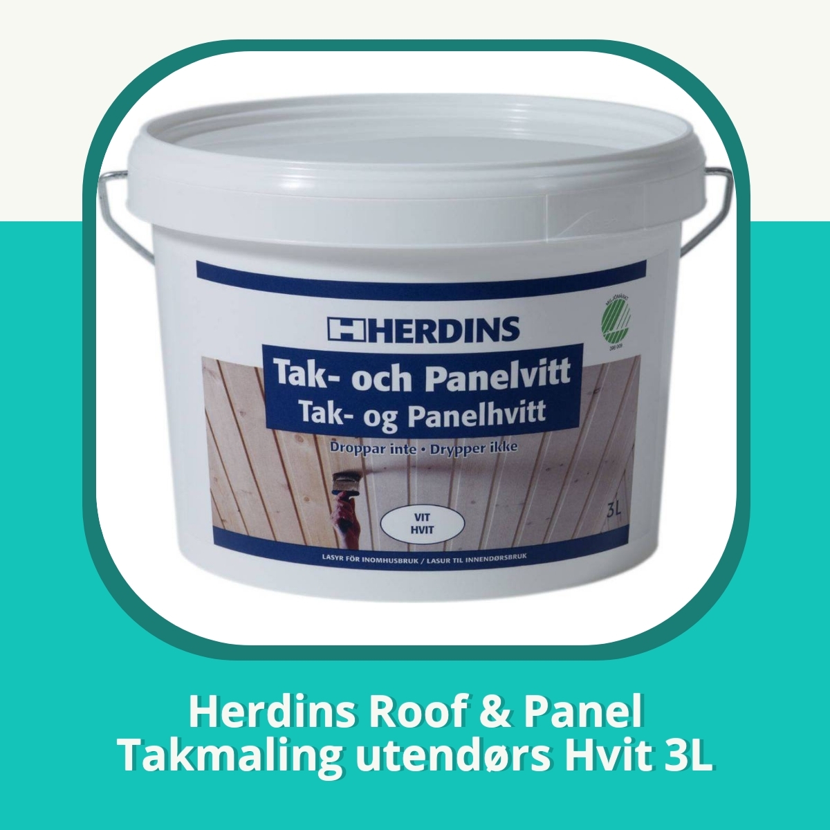 Anmeldelse af Herdins Roof & Panel Takmaling utendørs Hvit 3L