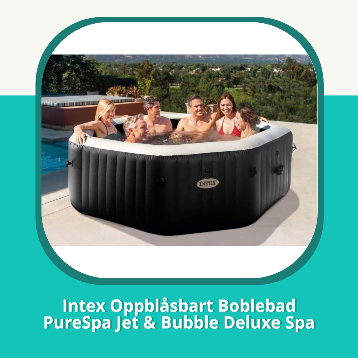 Anmeldelse af Intex Oppblåsbart Boblebad PureSpa Jet & Bubble Deluxe Spa