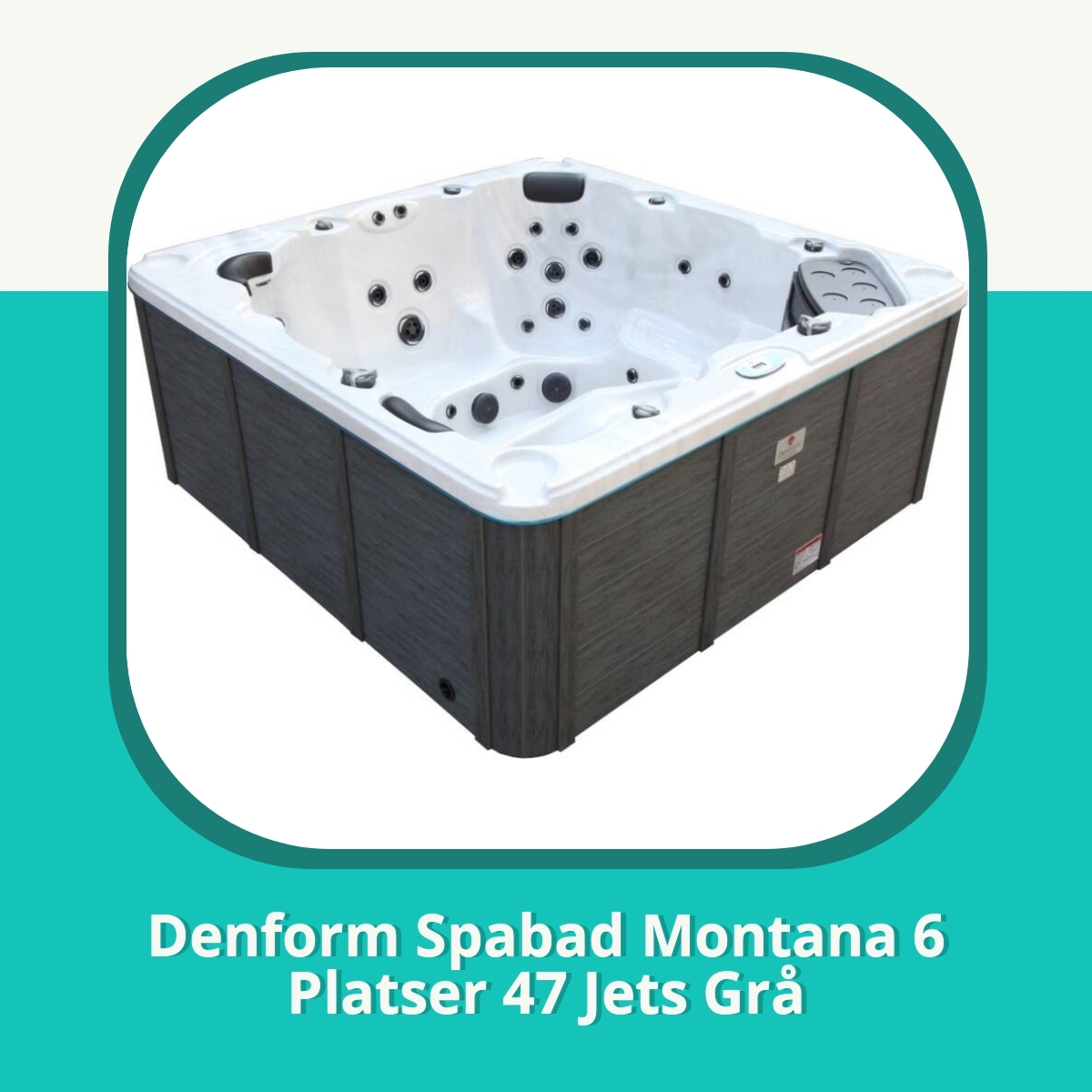 Anmeldelse af Denform Spabad Montana 6 Platser 47 Jets Grå