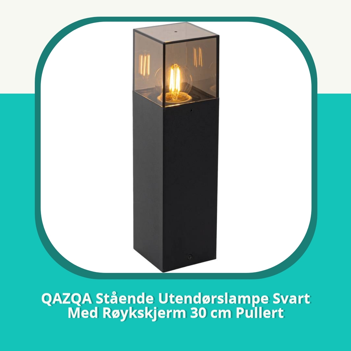 Anmeldelse af QAZQA Stående Utendørslampe Svart Med Røykskjerm 30 cm Pullert