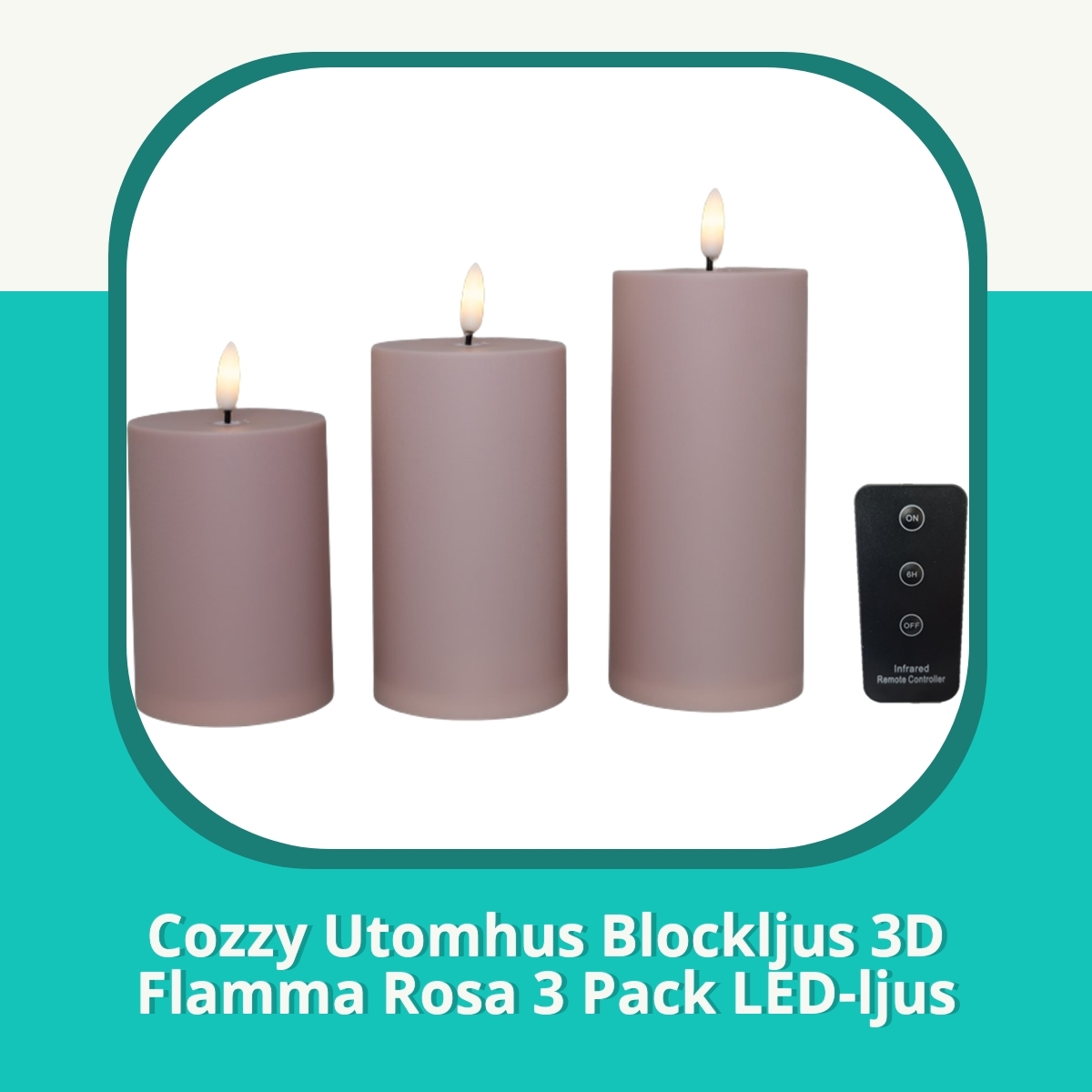Recension af Cozzy Utomhus Blockljus 3D Flamma Rosa 3 Pack LED-ljus