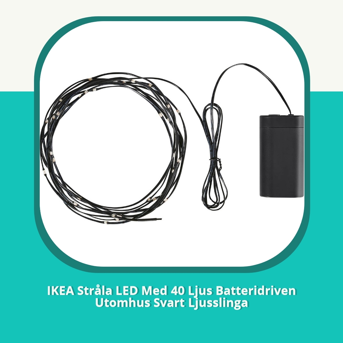Recension af IKEA Stråla LED Med 40 Ljus Batteridriven Utomhus Svart Ljusslinga