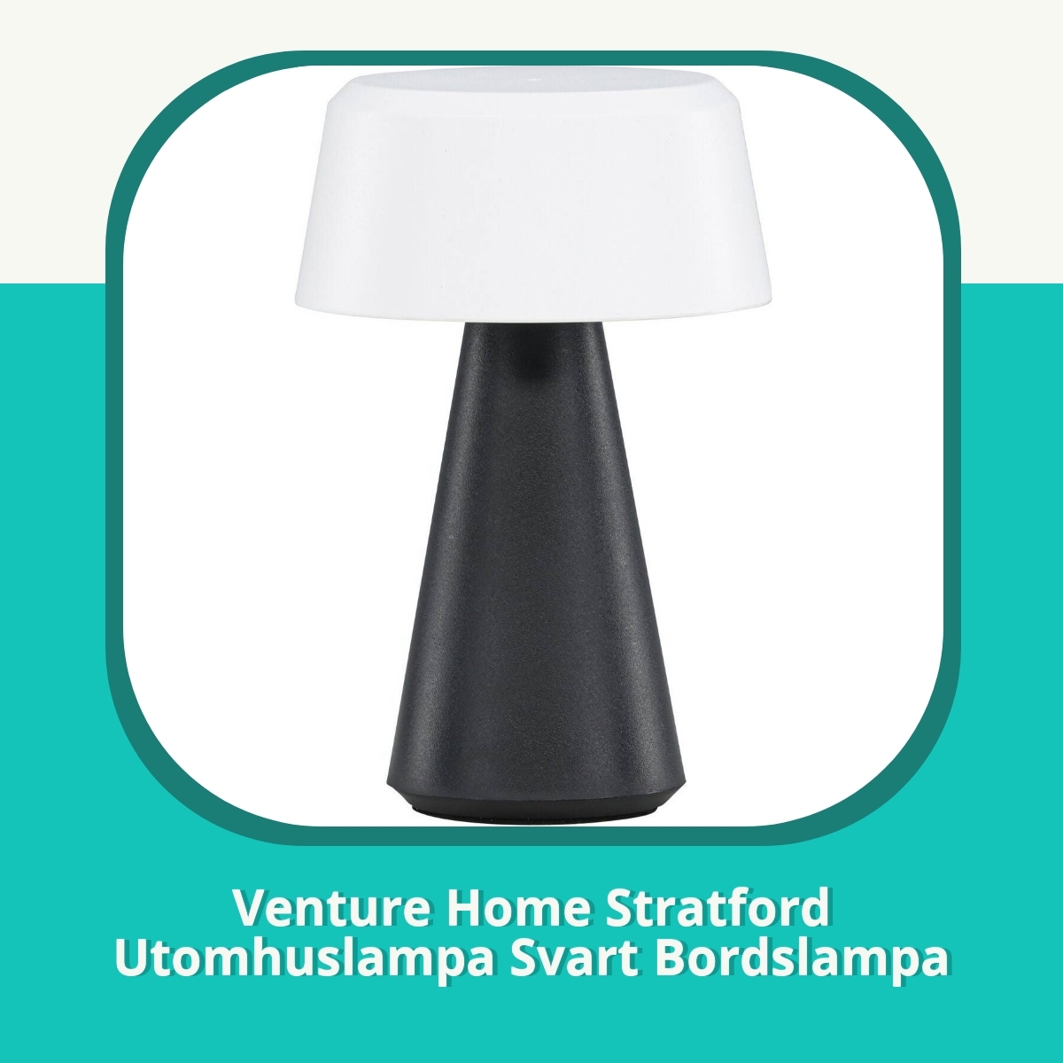 Recension af Venture Home Stratford Utomhuslampa Svart Bordslampa