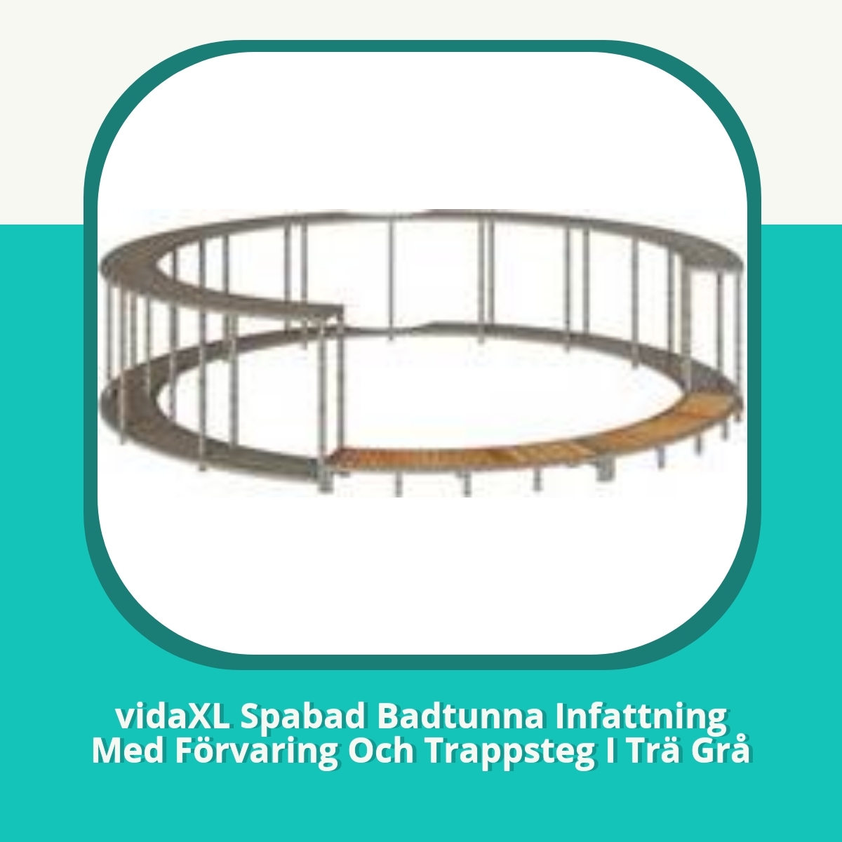Recension af vidaXL Spabad Badtunna Infattning Med Förvaring Och Trappsteg I Trä Grå