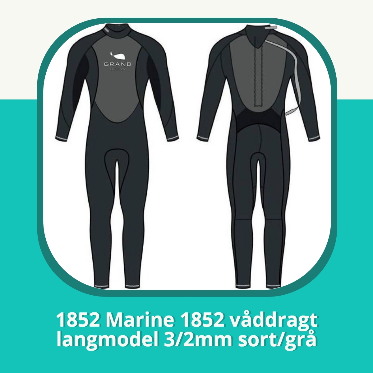 Anmeldelse af 1852 Marine 1852 våddragt langmodel 3/2mm sort/grå