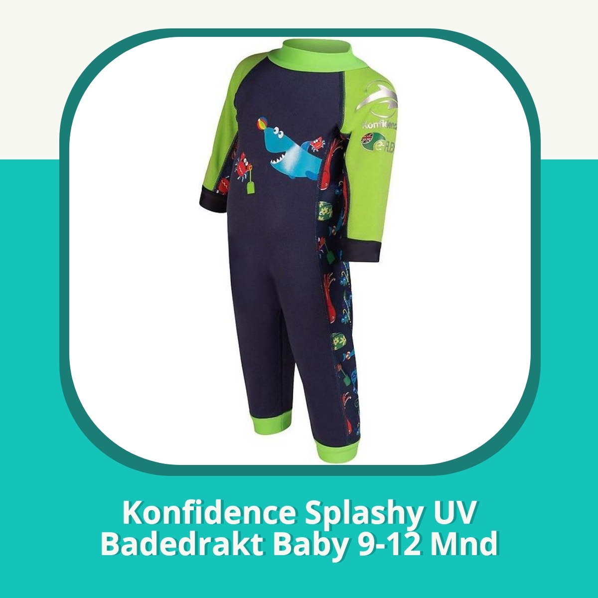 Anmeldelse af Konfidence Splashy UV Badedrakt Baby 9-12 Mnd